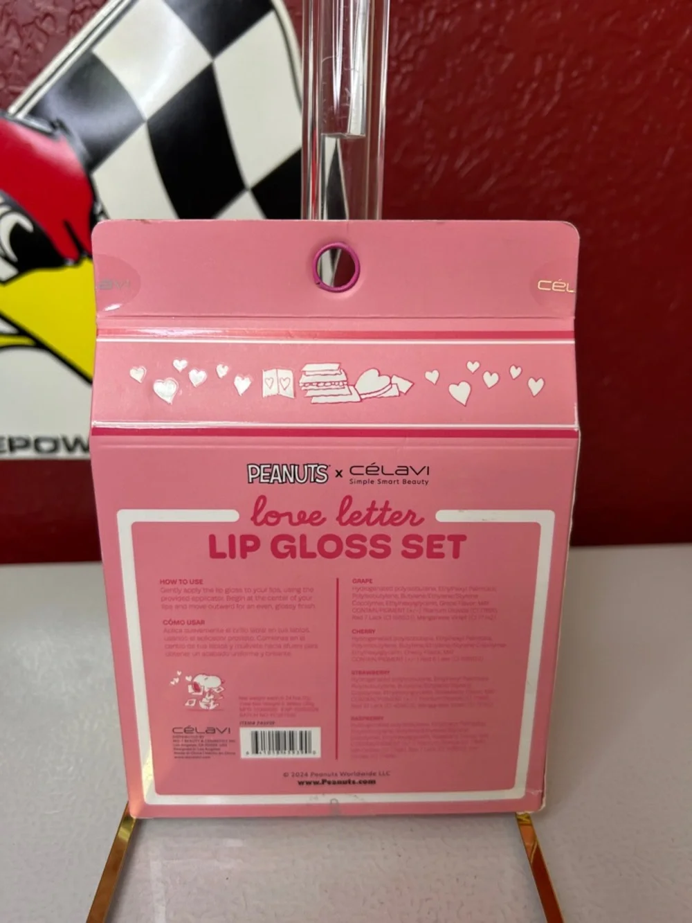 Peanuts Love Letter Lip Gloss Set - Pink